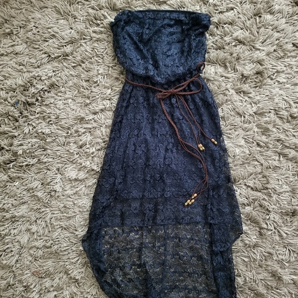 Dresses & Skirts - Navy Blue Boho Tube Dress